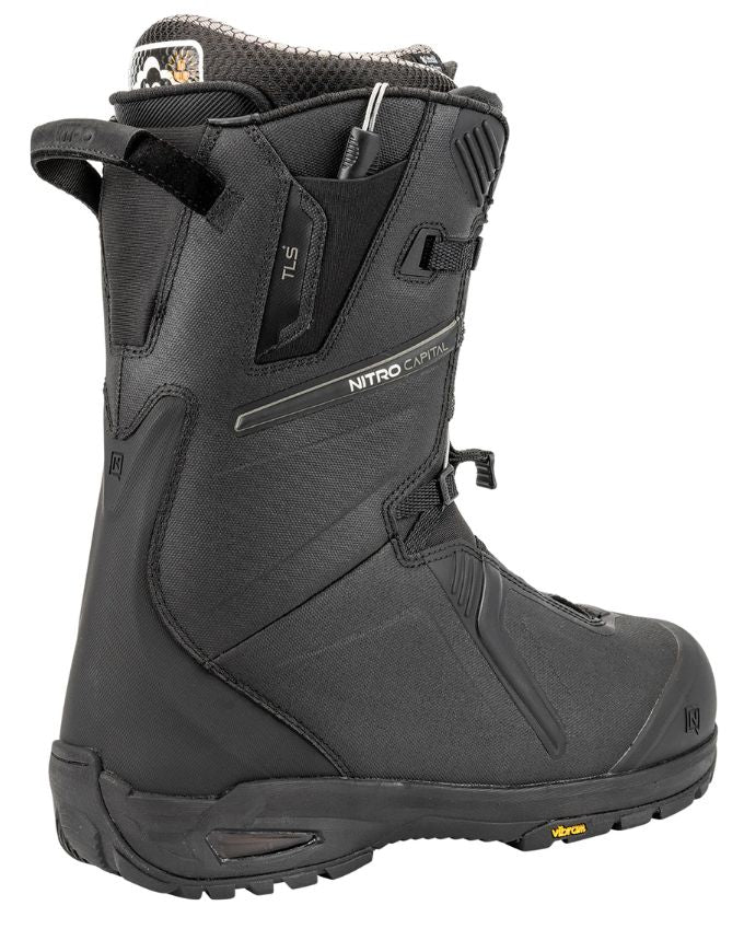 Nitro Capital TLS+ Men's Snowboard Boots 2026 | Black